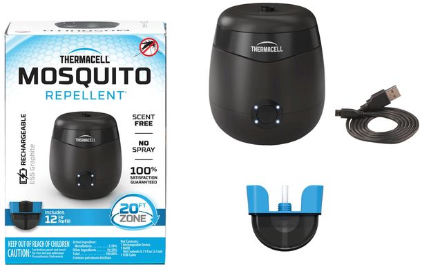 Устройство от комаров Thermacell E55 Rechargeable Mosquito Repeller ц:charcoal 1200.05.86 фото