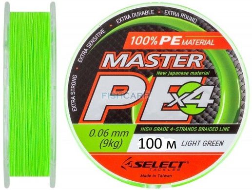 Шнур Select Master PE (салатовый) 100м 1870.17.05 фото