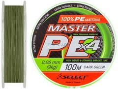 Шнур Select Master PE (темно-зелений) 100м 1870.01.46 фото